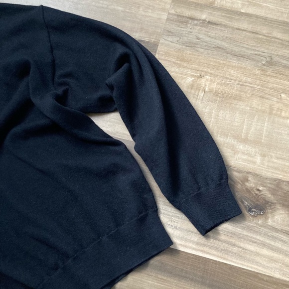 [Louis Vuitton] Rare Virgil Abloh Wool Reverse Label Uniforms Sweater Black - Picture 7 of 14